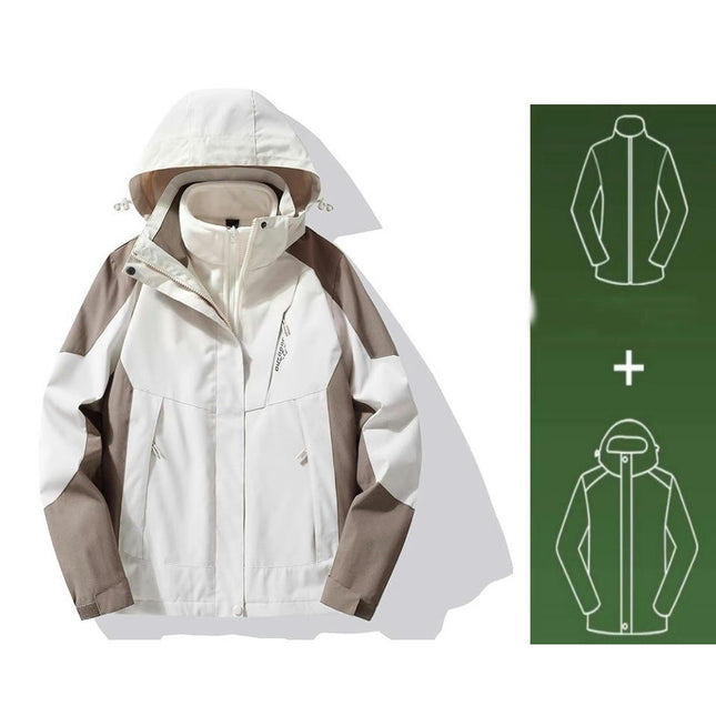 Three-In-One Outdoor Winter Windproof and Waterproof Jacket