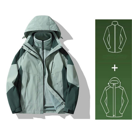 Three-In-One Outdoor Winter Windproof and Waterproof Jacket
