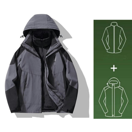 Three-In-One Outdoor Winter Windproof and Waterproof Jacket