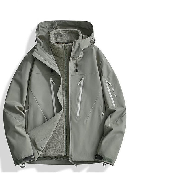 Outdoor Mountaineering Jacket Winter 3 In 1 Men's and Women's Jacket Fleece Liner Warm Jacket