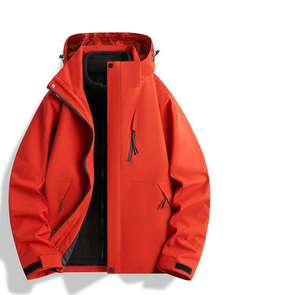 Men's Outdoor Jacket 3 In 1 Windproof and Waterproof Jacket