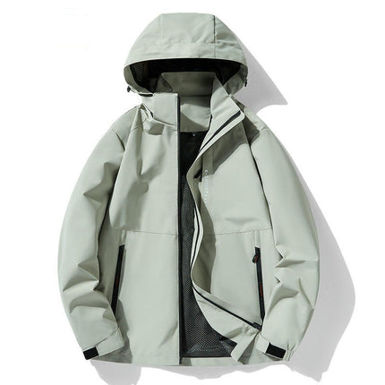 Jacket Men Spring and Autumn Loose Casual Outdoor Bench Mountain Hooded Jacket
