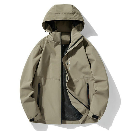 Jacket Men Spring and Autumn Loose Casual Outdoor Bench Mountain Hooded Jacket