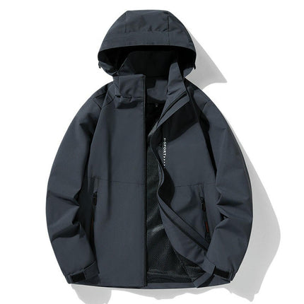 Jacket Men Spring and Autumn Loose Casual Outdoor Bench Mountain Hooded Jacket