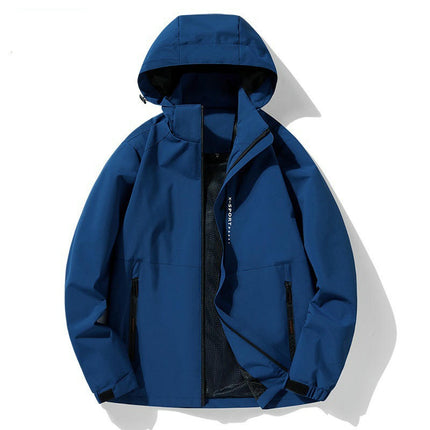 Jacket Men Spring and Autumn Loose Casual Outdoor Bench Mountain Hooded Jacket
