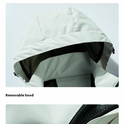 Jacket Men Spring and Autumn Loose Casual Outdoor Bench Mountain Hooded Jacket