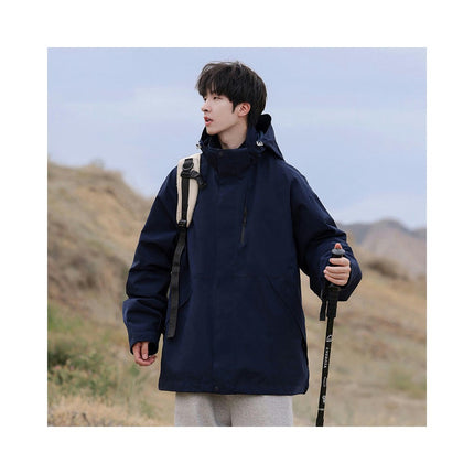 Men's Autumn And Winter Outdoor Windproof Waterproof Hooded Mountaineering Suit 1