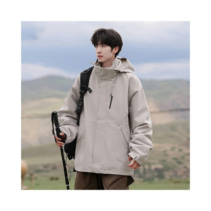 Men's Autumn And Winter Outdoor Windproof Waterproof Hooded Mountaineering Suit 1