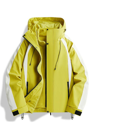 Men's and Women's 3-in-1 Jackets for  Outdoor Winter Windproof and Waterproof Mountaineering Hiking