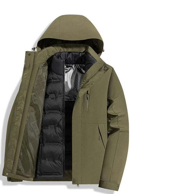 Winter Graphene Warm Down Liner 3-In-1Jacket For Men And Women Casual Waterproof Jacket 1