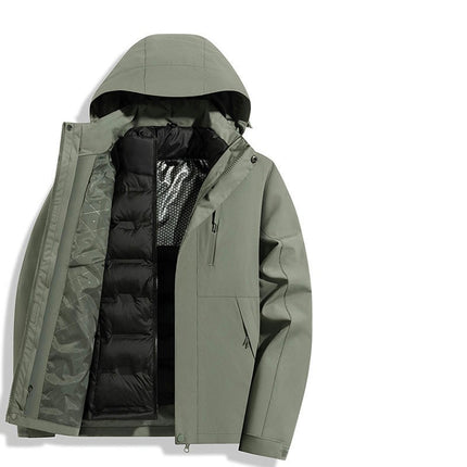 Winter Graphene Warm Down Liner 3-In-1Jacket For Men And Women Casual Waterproof Jacket 1