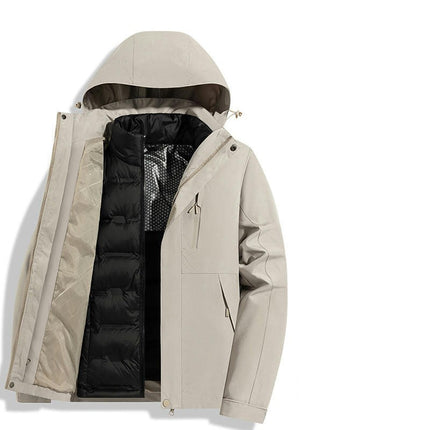 Winter Graphene Warm Down Liner 3-In-1Jacket For Men And Women Casual Waterproof Jacket