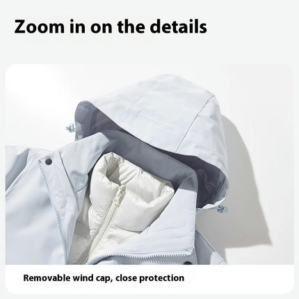 Winter Graphene Warm Down Liner 3-In-1Jacket For Men And Women Casual Waterproof Jacket