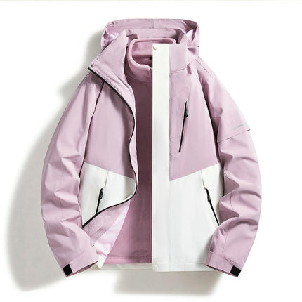 Outdoor Jacket 3-in-1 Autumn and Winter Windproof Waterproof Casual Loose Removable Jacket 1