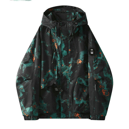 Hooded Jacket Autumn Outdoor Windproof and Waterproof Men's and Women's Travel Mountaineering Clothes