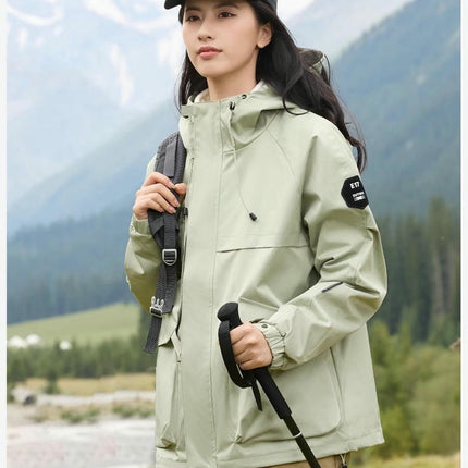 Hooded Jacket Autumn Outdoor Windproof and Waterproof Men's and Women's Travel Mountaineering Clothes