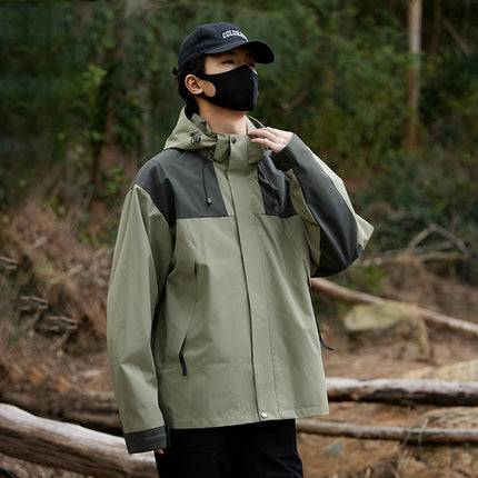 Spring and Autumn Casual Hooded Jacket Outdoor Windproof and Waterproof Mountaineering Clothes