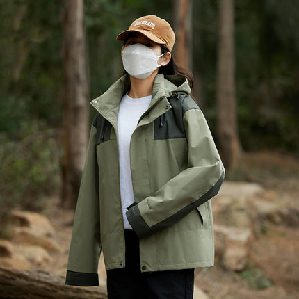 Spring and Autumn Casual Hooded Jacket Outdoor Windproof and Waterproof Mountaineering Clothes