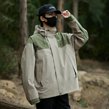 Spring and Autumn Casual Hooded Jacket Outdoor Windproof and Waterproof Mountaineering Clothes
