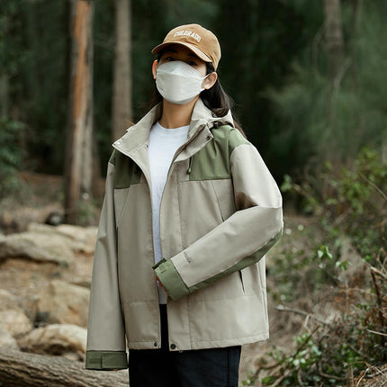 Spring and Autumn Casual Hooded Jacket Outdoor Windproof and Waterproof Mountaineering Clothes
