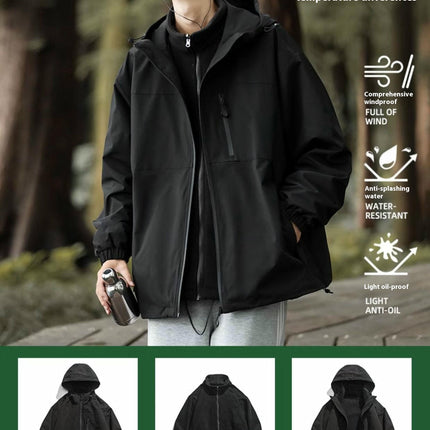 Men's 3 in 1 Jacket Removable Autumn and Winter Windproof Waterproof Outdoor Jacket Women