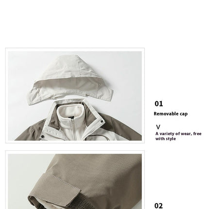 Waterproof 3-in-1 Jacket Warm Winter Snow Coat Windproof Rain Snowboarding Jackets