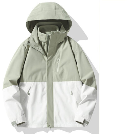 Outdoor Jacket Men's and Women's 3-in-1 Windproof and Waterproof Mountaineering Clothing 1