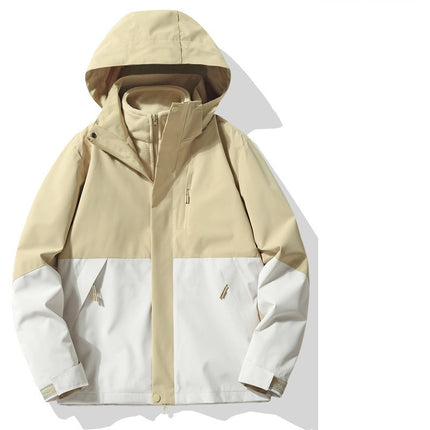 Outdoor Jacket Men's and Women's 3-in-1 Windproof and Waterproof Mountaineering Clothing 1