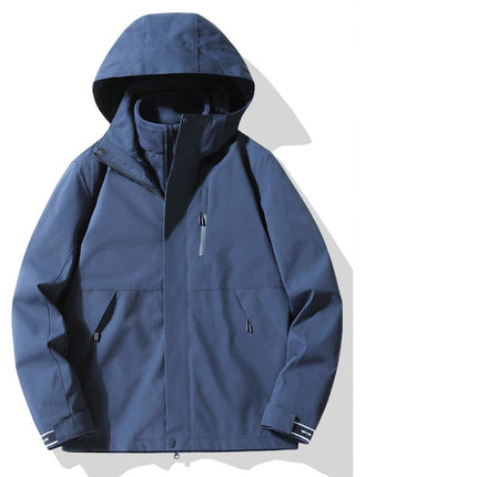 Outdoor Jacket Men's and Women's 3-in-1 Windproof and Waterproof Mountaineering Clothing 1