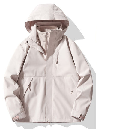 Outdoor Jacket Men's and Women's 3-in-1 Windproof and Waterproof Mountaineering Clothing