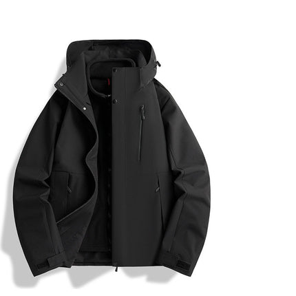 3-in-1 Outdoor Jacket for Autumn and Winter With Detachable Polar Fleece Liner Mountaineering Clothing