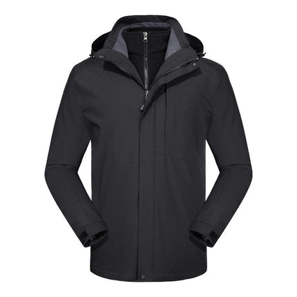 Outdoor Men's and Women's 3 In 1 Windproof and Warm Jackets and Mountaineering Clothes