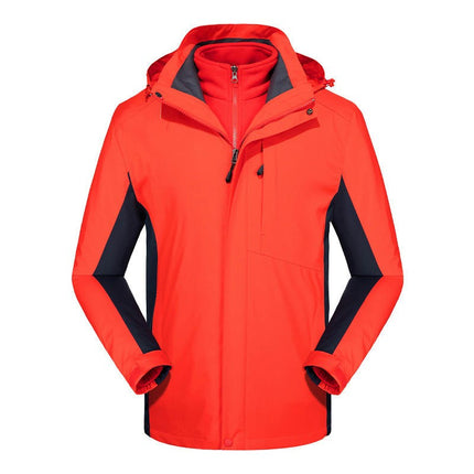 Outdoor Men's and Women's 3 In 1 Windproof and Warm Jackets and Mountaineering Clothes