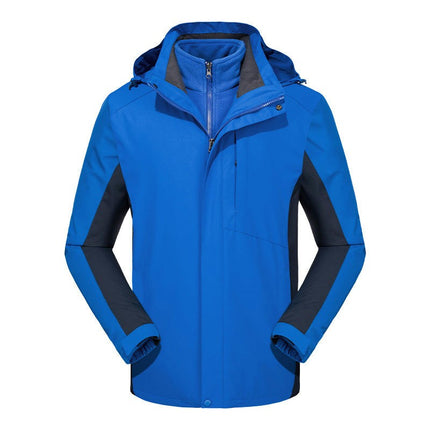 Outdoor Men's and Women's 3 In 1 Windproof and Warm Jackets and Mountaineering Clothes