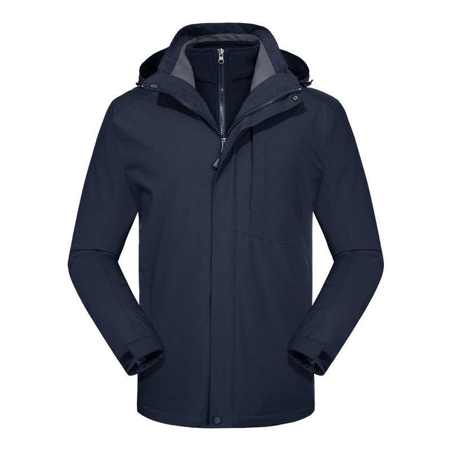 Outdoor Men's and Women's 3 In 1 Windproof and Warm Jackets and Mountaineering Clothes
