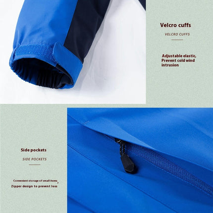 Outdoor Men's and Women's 3 In 1 Windproof and Warm Jackets and Mountaineering Clothes
