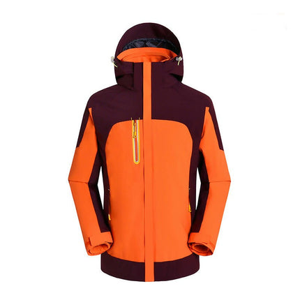 Men's and Women's Outdoor Jacket 3 In 1 Removable Grab Lining Waterproof Mountaineering Clothing