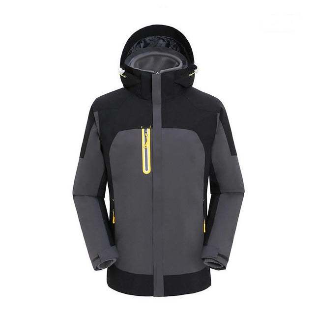 Men's and Women's Outdoor Jacket 3 In 1 Removable Grab Lining Waterproof Mountaineering Clothing