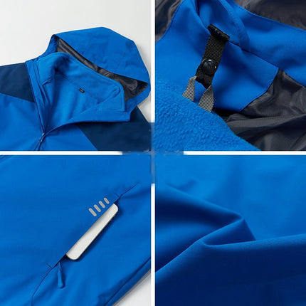 Men's and Women's Outdoor Jacket 3 in 1 Removable Fleece Warm Waterproof Mountaineering Clothes