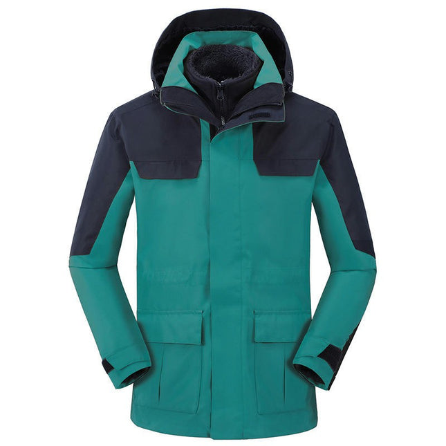 Outdoor 3-in-1 Jacket - Winter Thickened Warm Windproof Mountaineering Suit Waterproof Ski Suit