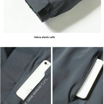 Jacket 3 in 1 Removable Silver Fox Fleece Liner Windbreaker Jacket Waterproof Mountaineering Clothing