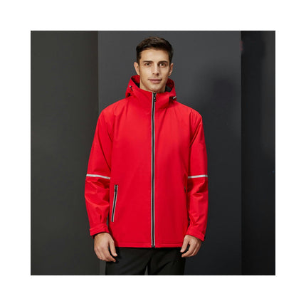 Autumn and Winter Plus Welvet Warm Jacket Outdoor Hooded Mountaineering Clothing Windproof Jacket