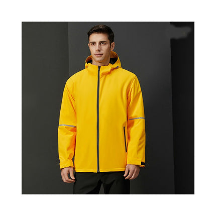 Autumn and Winter Plus Welvet Warm Jacket Outdoor Hooded Mountaineering Clothing Windproof Jacket
