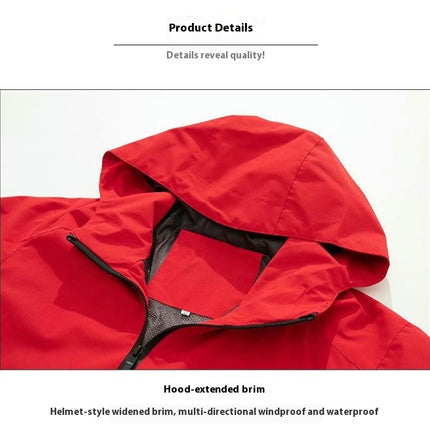 Men's and women's Spring and Autumn Thin Jackets, Windproof and Waterproof Hooded Hiking Jackets