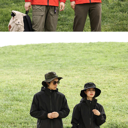 Men's and women's Spring and Autumn Thin Jackets, Windproof and Waterproof Hooded Hiking Jackets