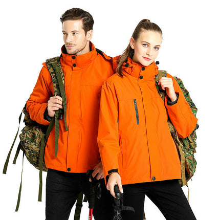 Men's and Women's Ski Jacket Warm Winter Coat Hooded  Waterproof Mountain Windbreaker for Hiking Traval