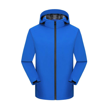 Outdoor Solid Color Thin Jacket - Windproof Jacket Men's Hooded Mountaineering Clothing