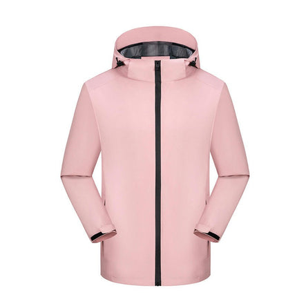 Outdoor Solid Color Thin Jacket - Windproof Jacket Men's Hooded Mountaineering Clothing