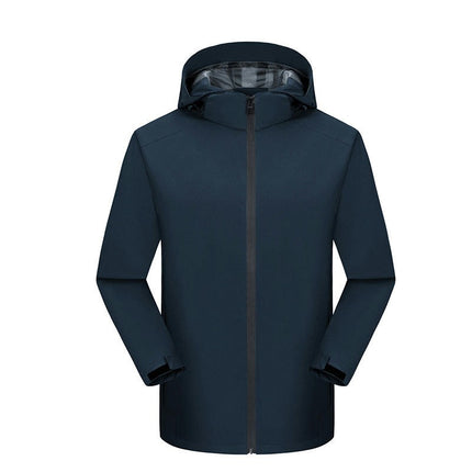 Outdoor Solid Color Thin Jacket - Windproof Jacket Men's Hooded Mountaineering Clothing