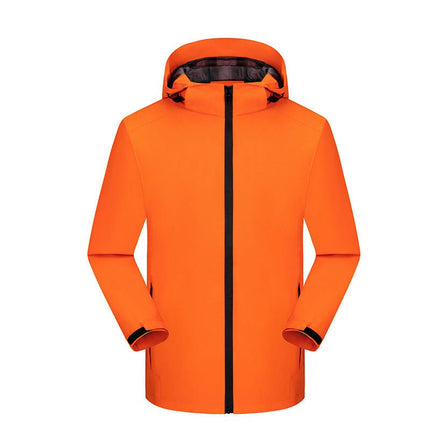 Outdoor Solid Color Thin Jacket - Windproof Jacket Men's Hooded Mountaineering Clothing